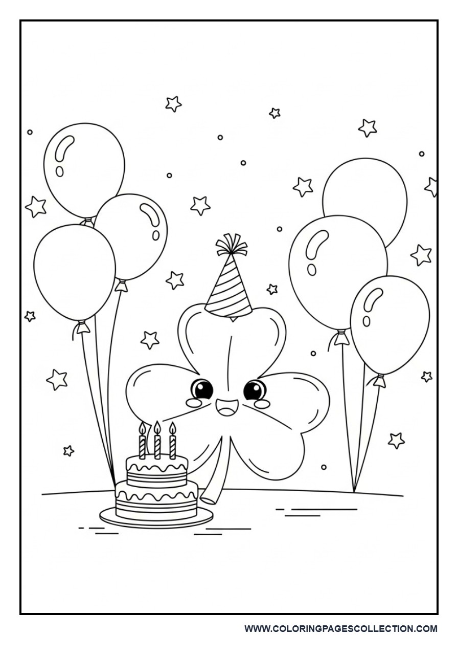 Shamrock Birthday Scene