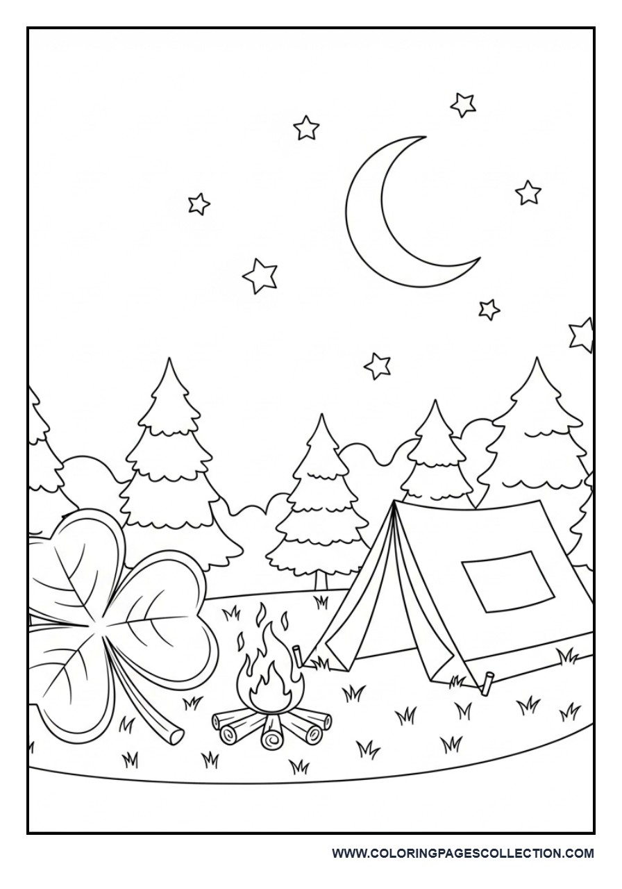Shamrock Camping Scene