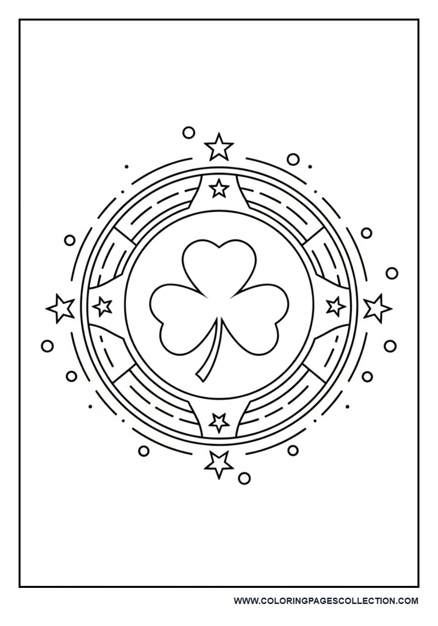 Shamrock Circle Badge Design