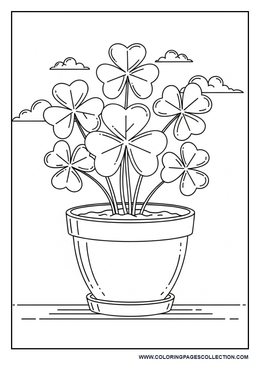Shamrock in a Flower Pot