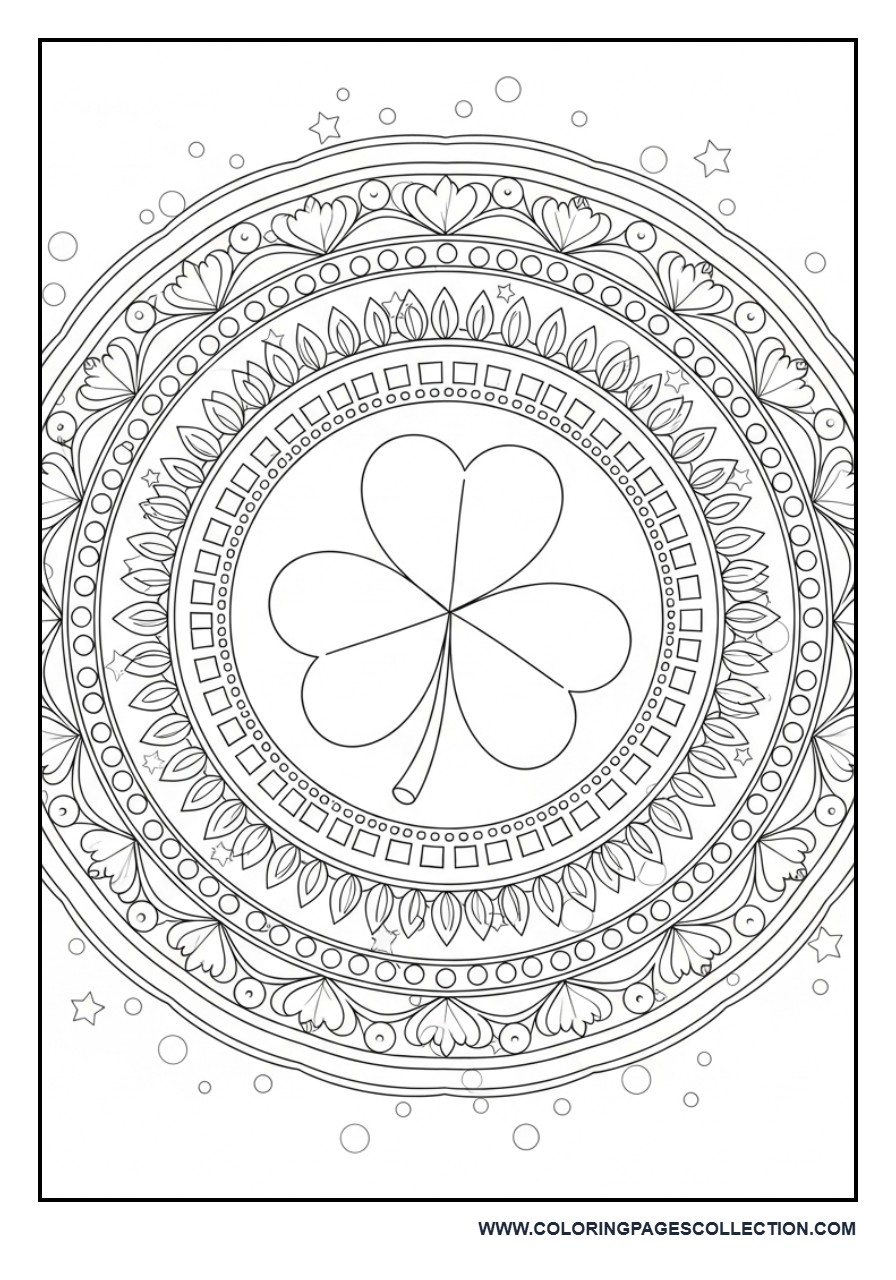 Shamrock Mandala Circle