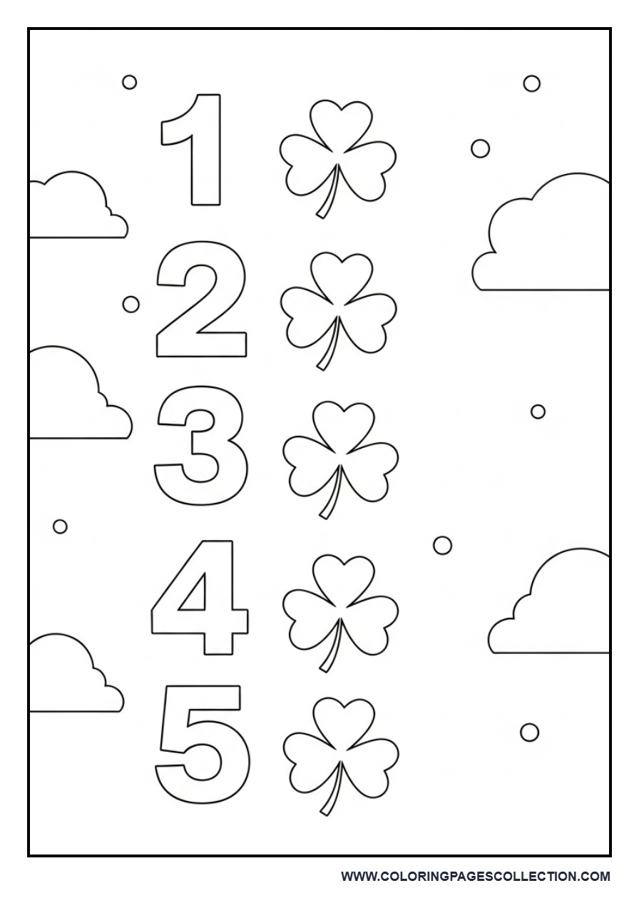 Shamrock Numbers Practice Page