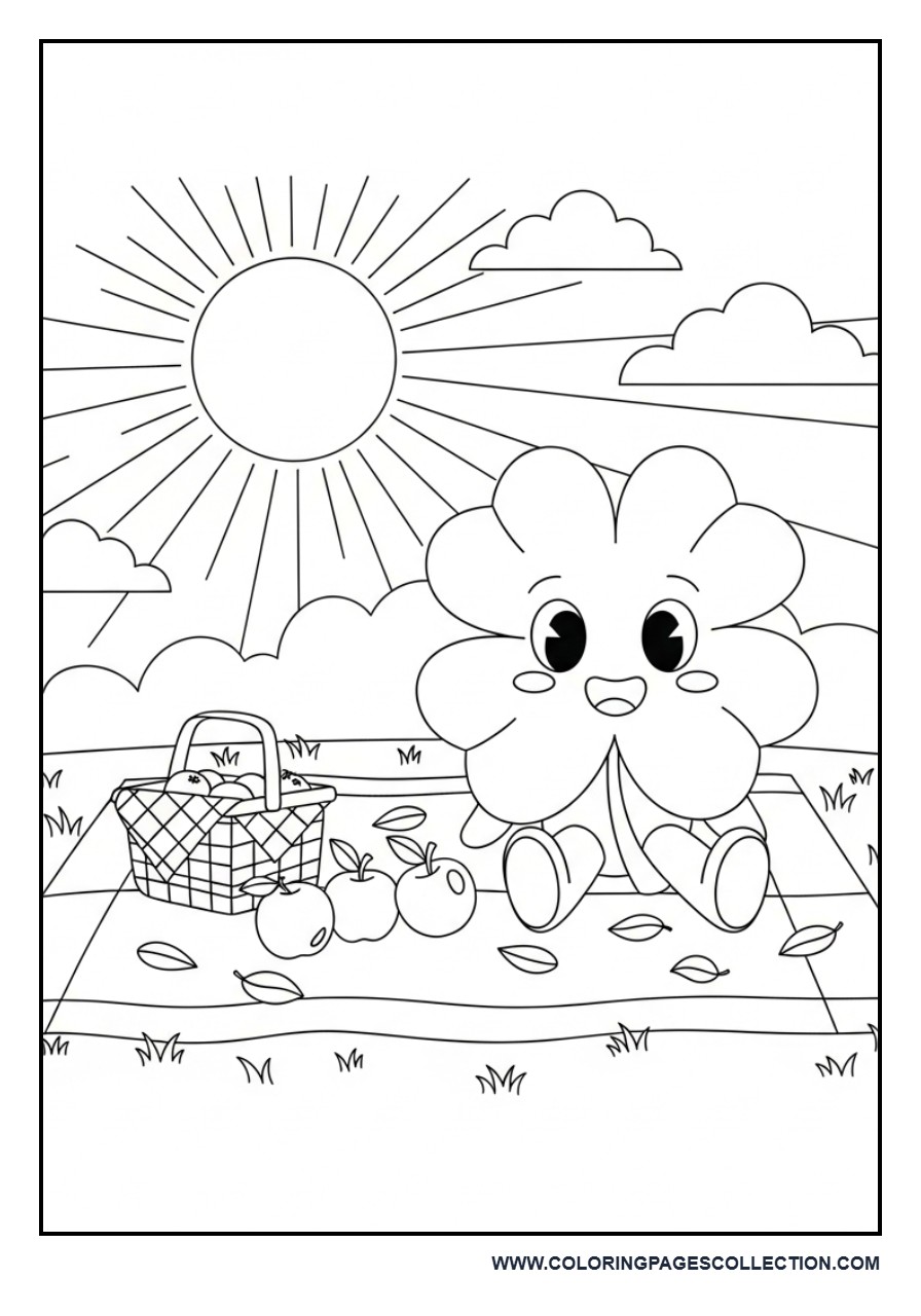 Shamrock Picnic Scene