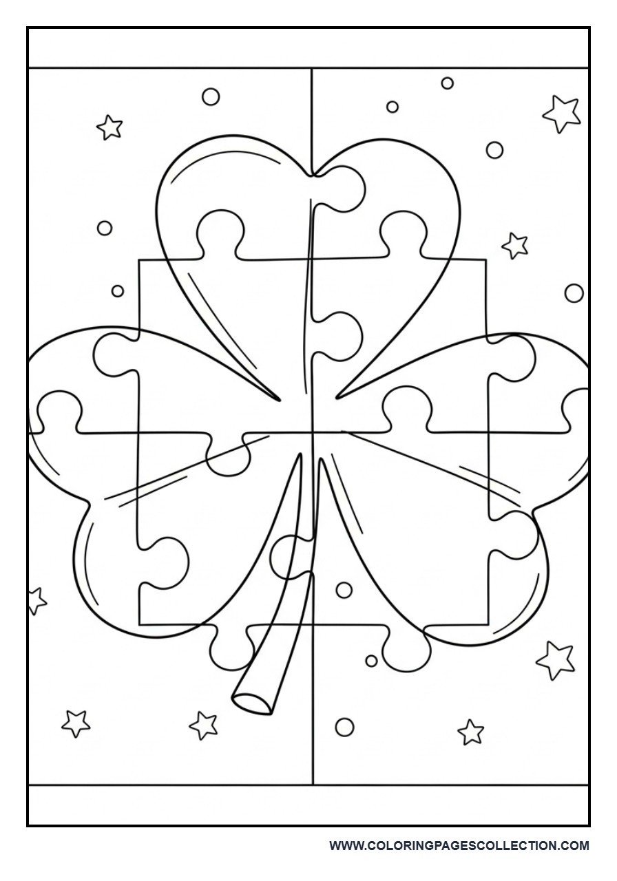 Shamrock Puzzle Pieces