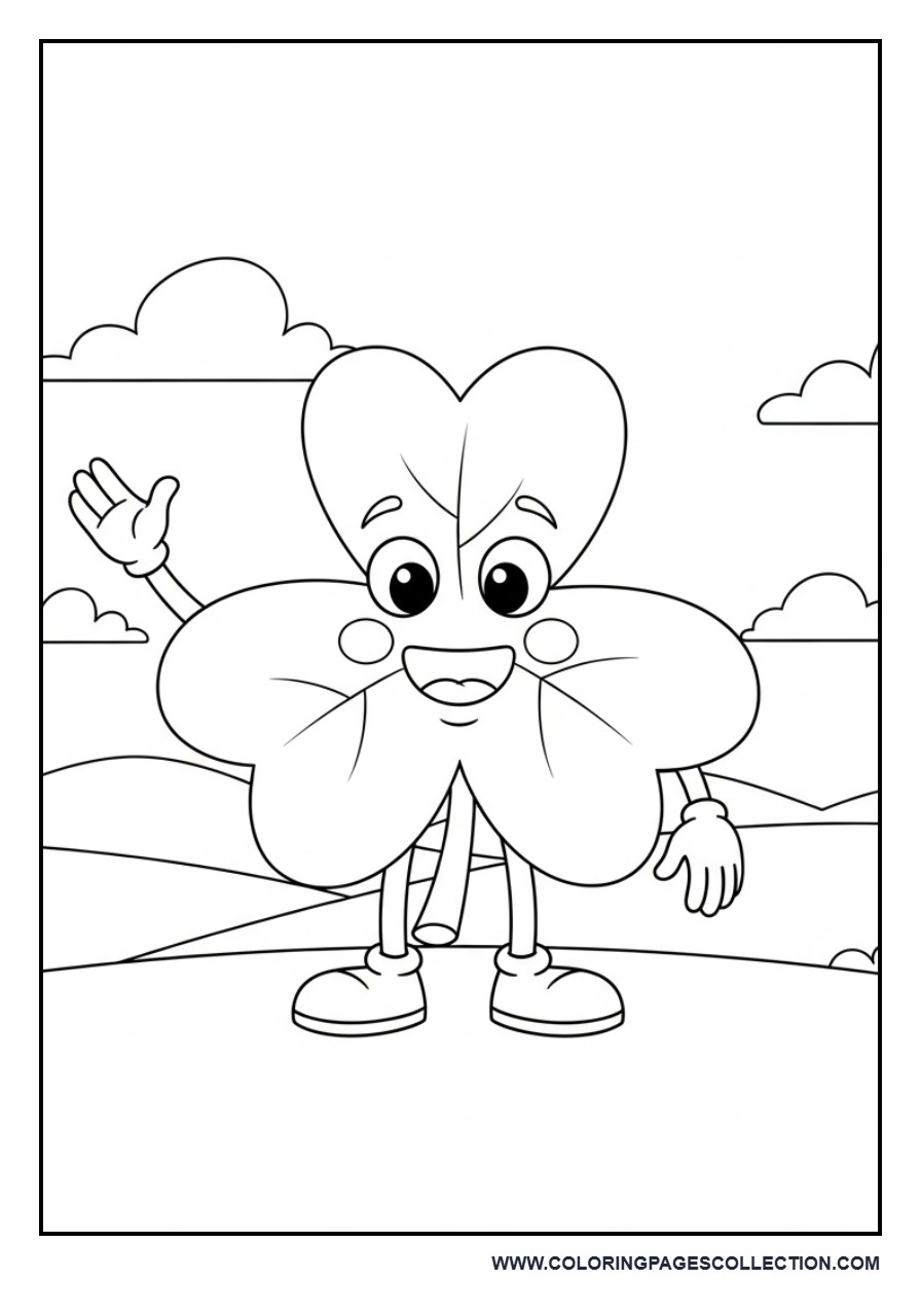 Shamrock Waving Hello