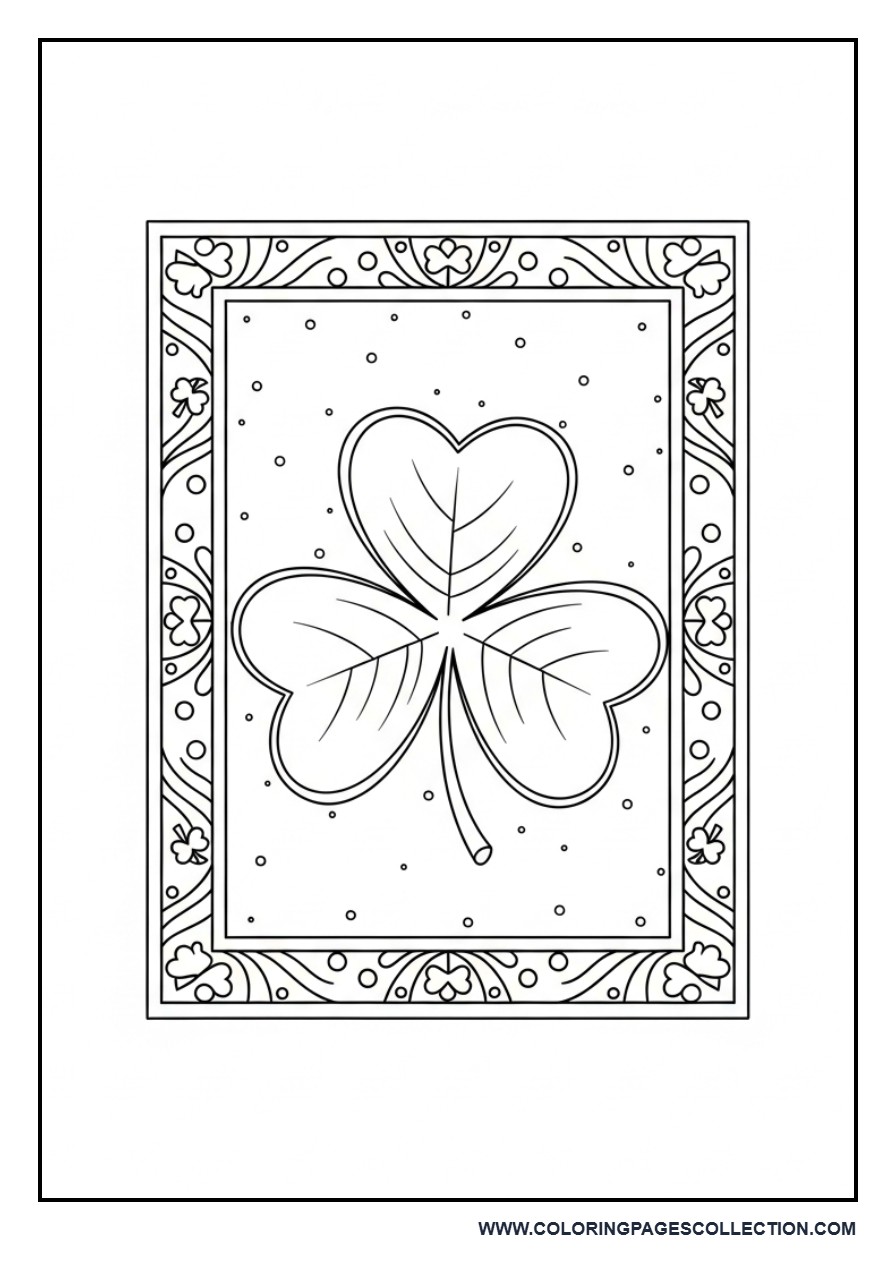 Shamrock with Decorative Frame
