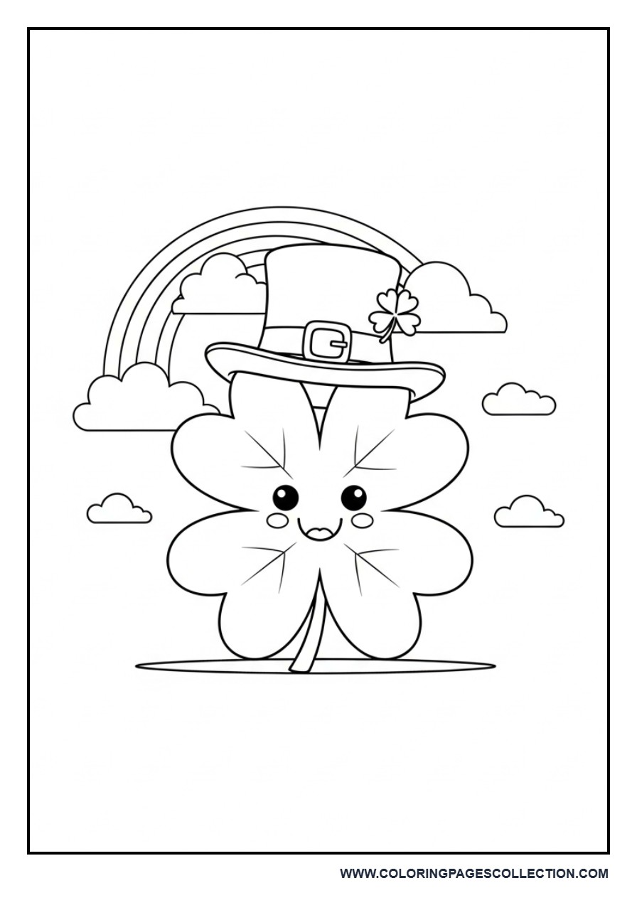 Shamrock with Leprechaun Hat