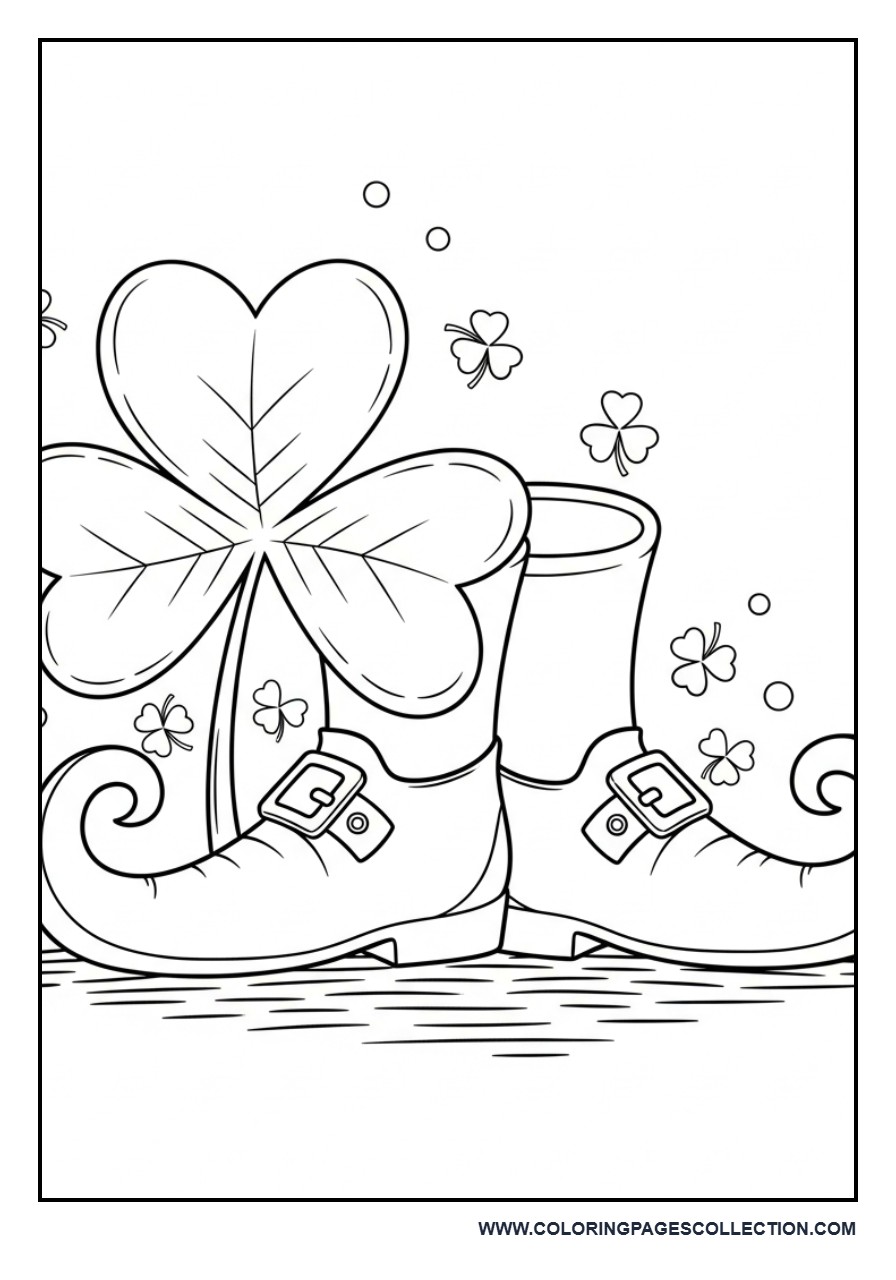 Shamrock with Leprechaun Shoes