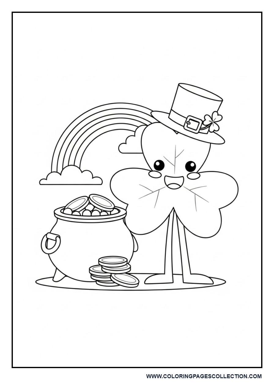 Shamrock with Pot of Gold