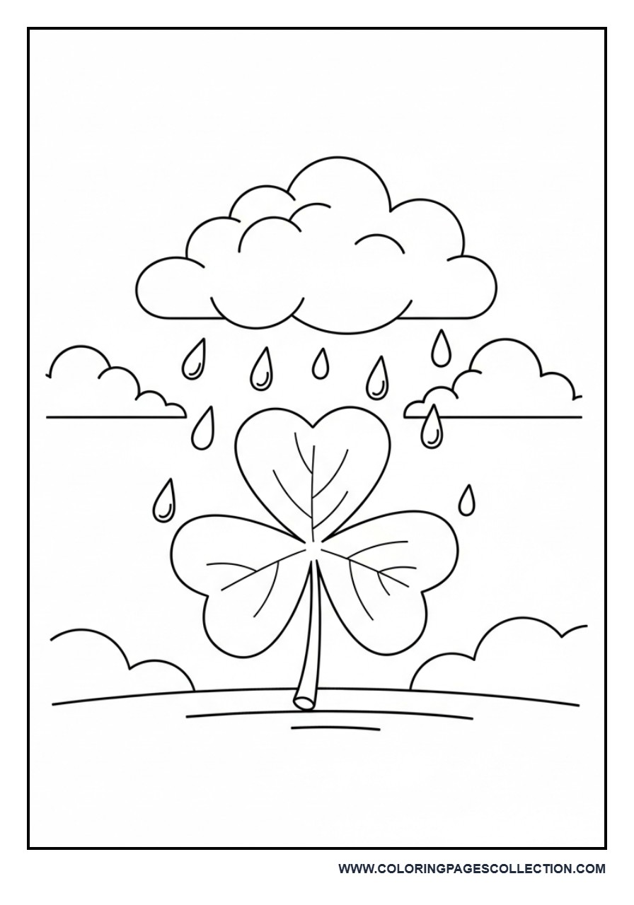 Shamrock with Rain Clouds