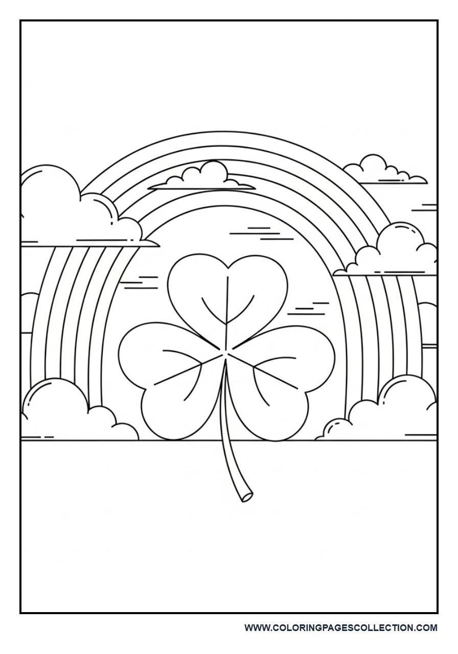 Shamrock with Rainbow Arch