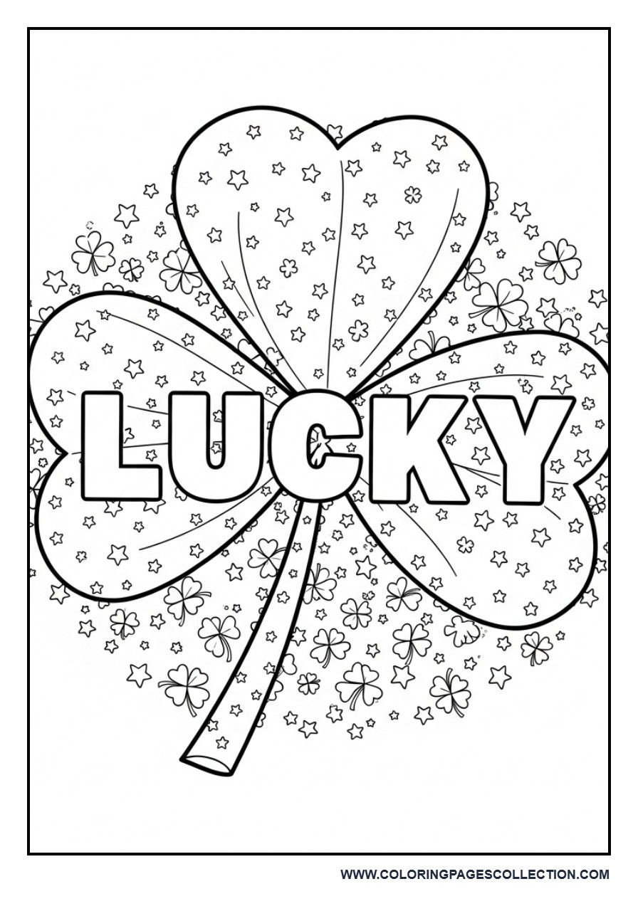 Shamrock Word Art Page