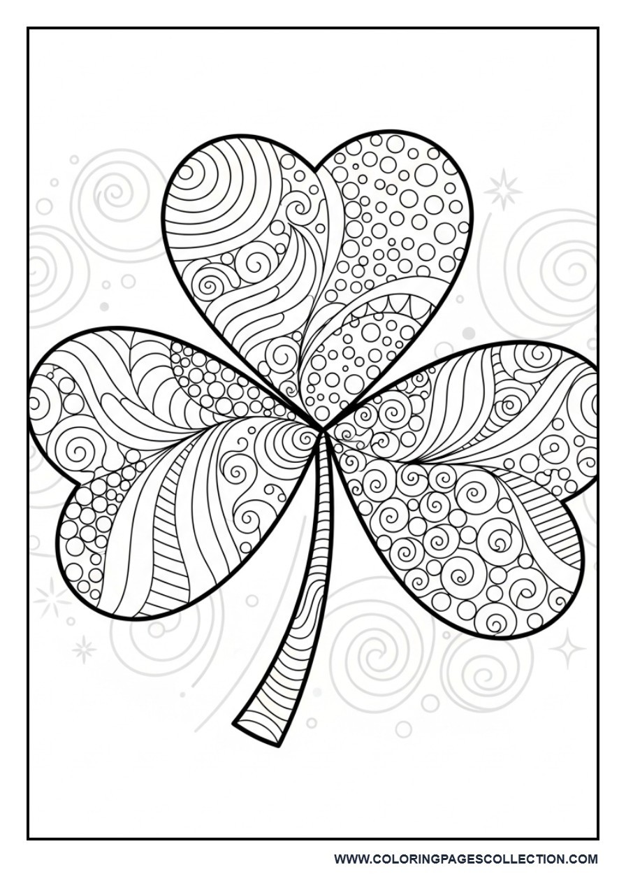Shamrock Zentangle Style