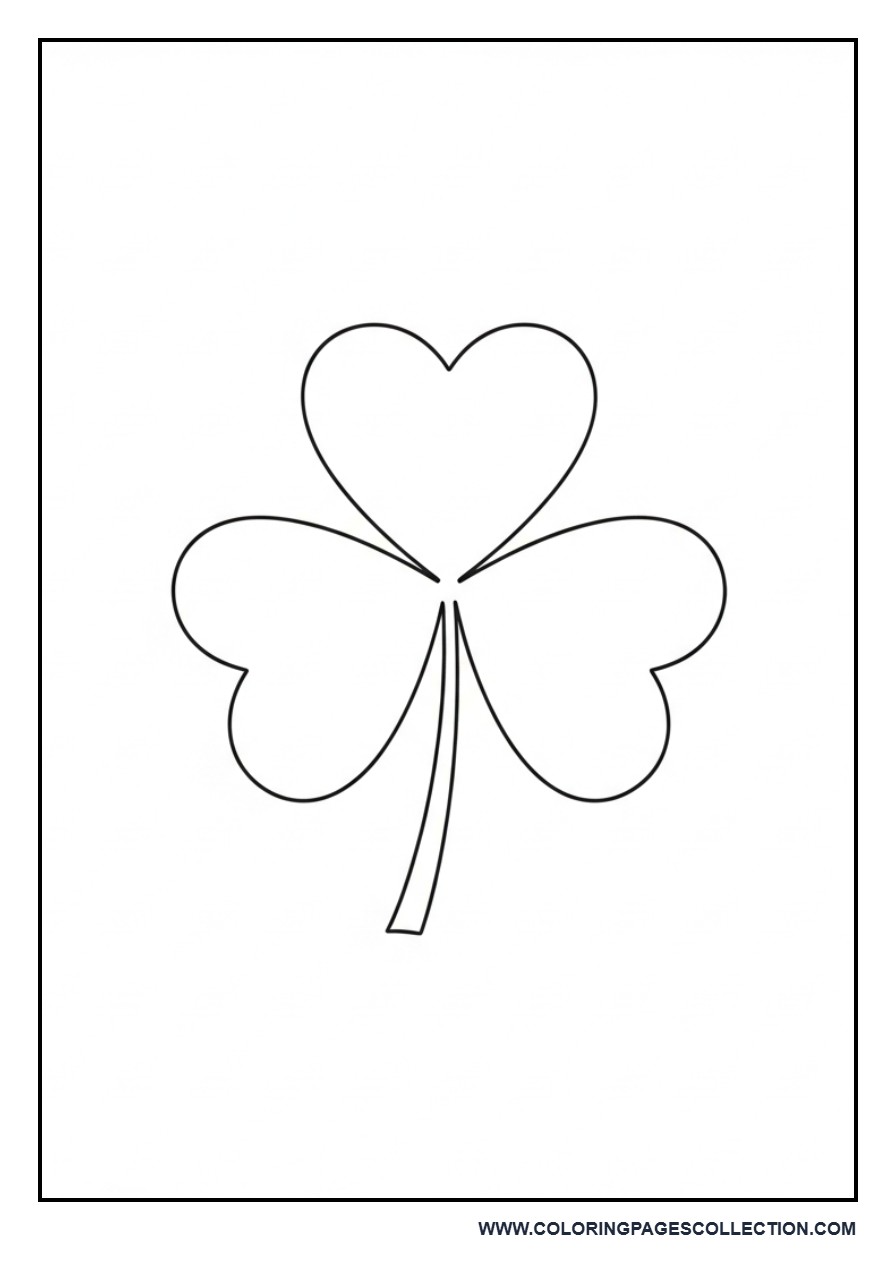 Single Outline Clover Icon