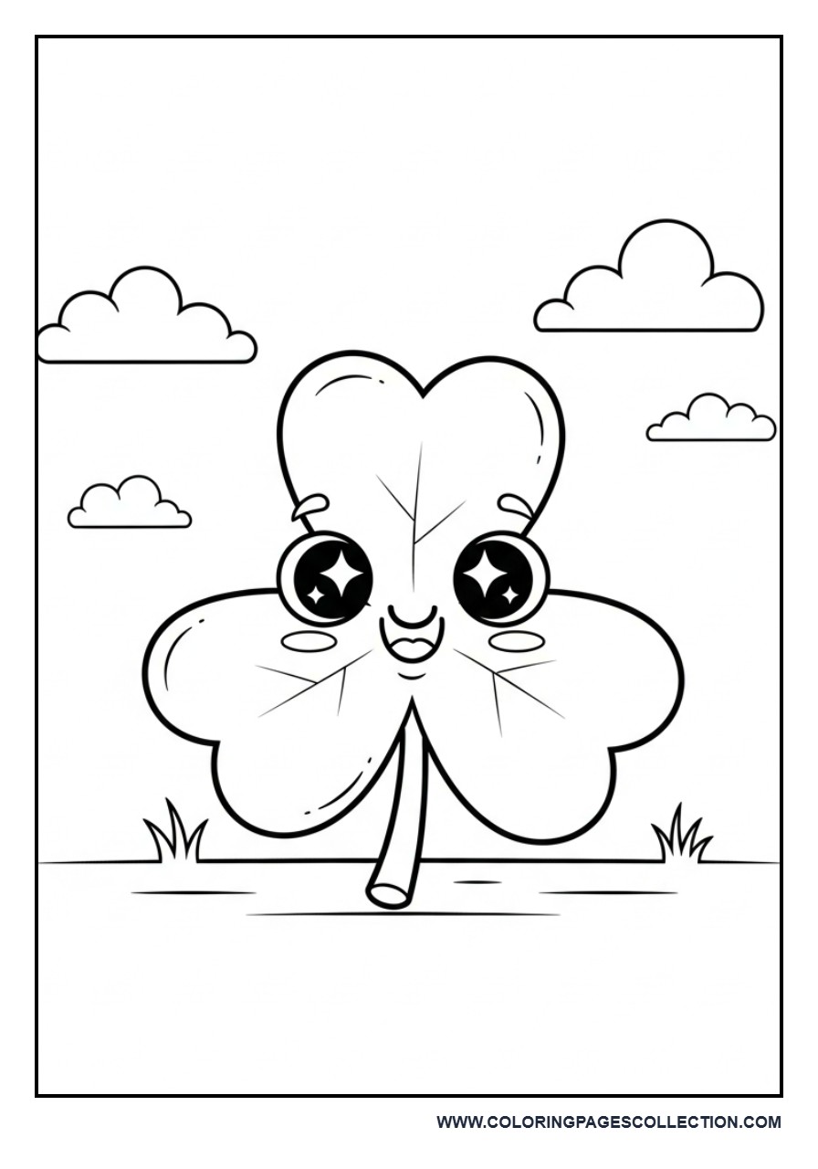 Smiling Shamrock Face