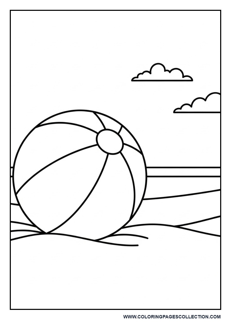 Beach Ball on Sand