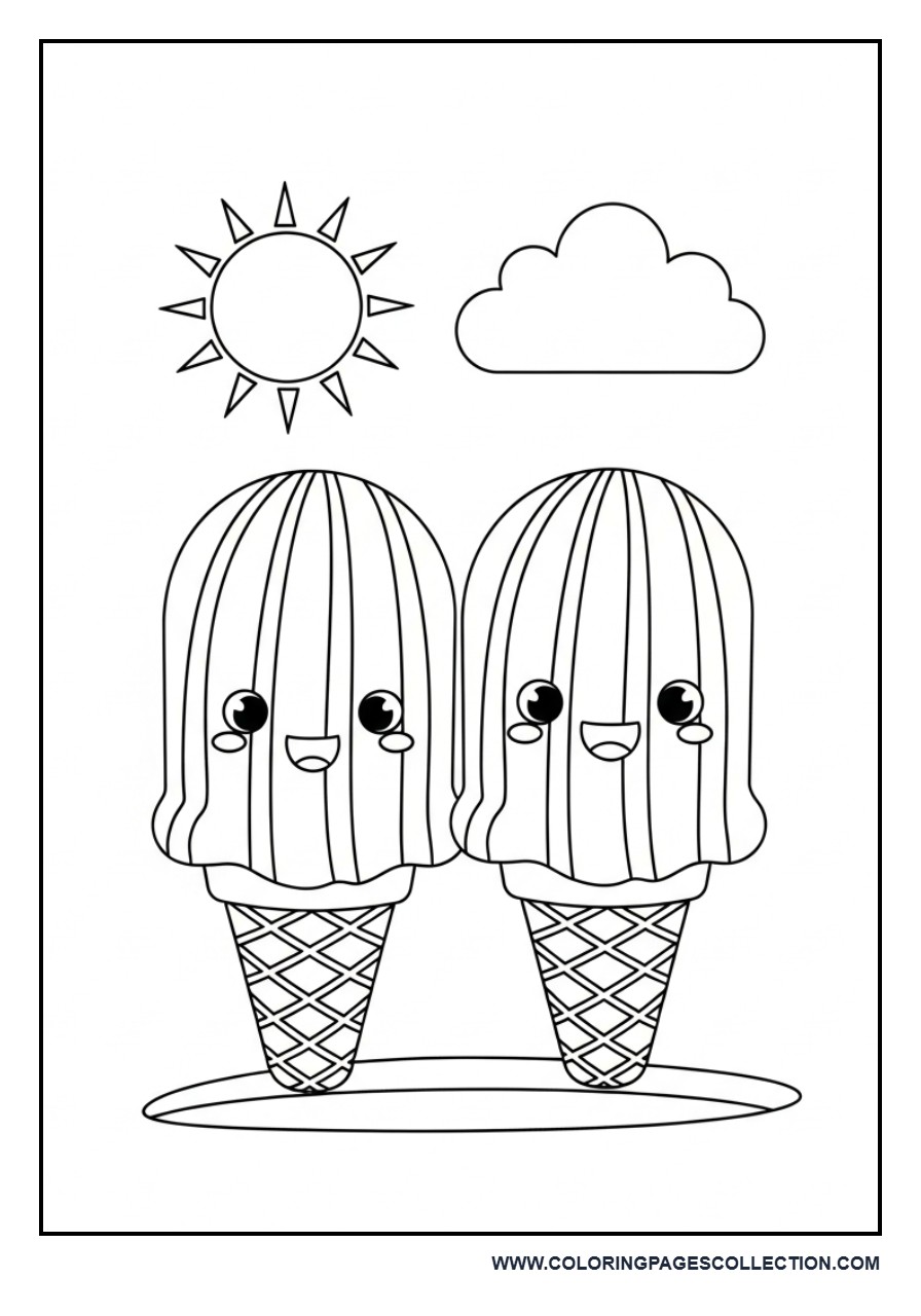 Cute Ice Cream Friends