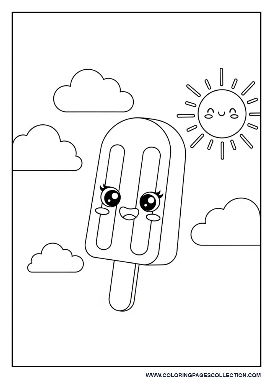 Popsicle in Sunny Sky