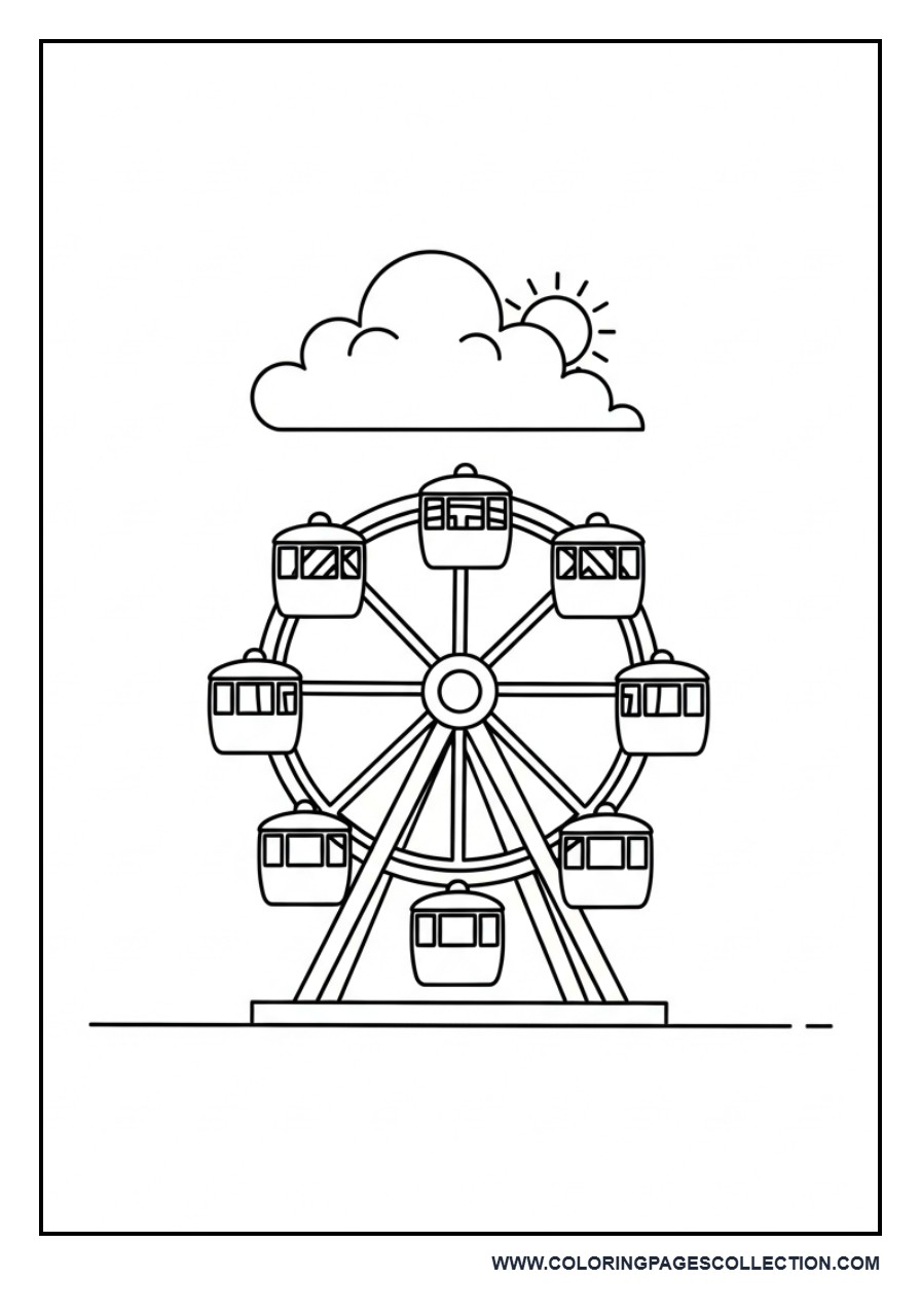 Simple Ferris Wheel Summer Fair