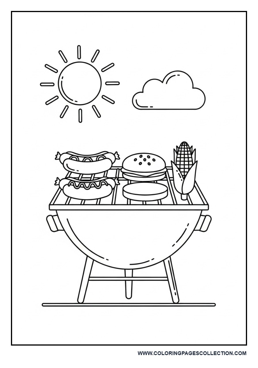 Simple Outdoor BBQ Scene
