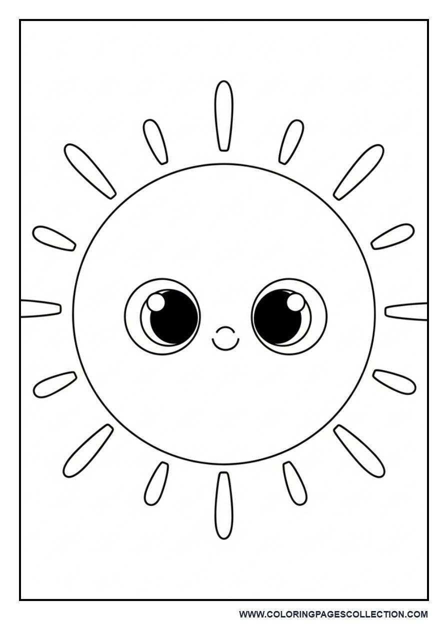 Smiling Sun Face