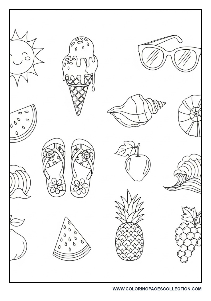 Summer Doodle Collection Page