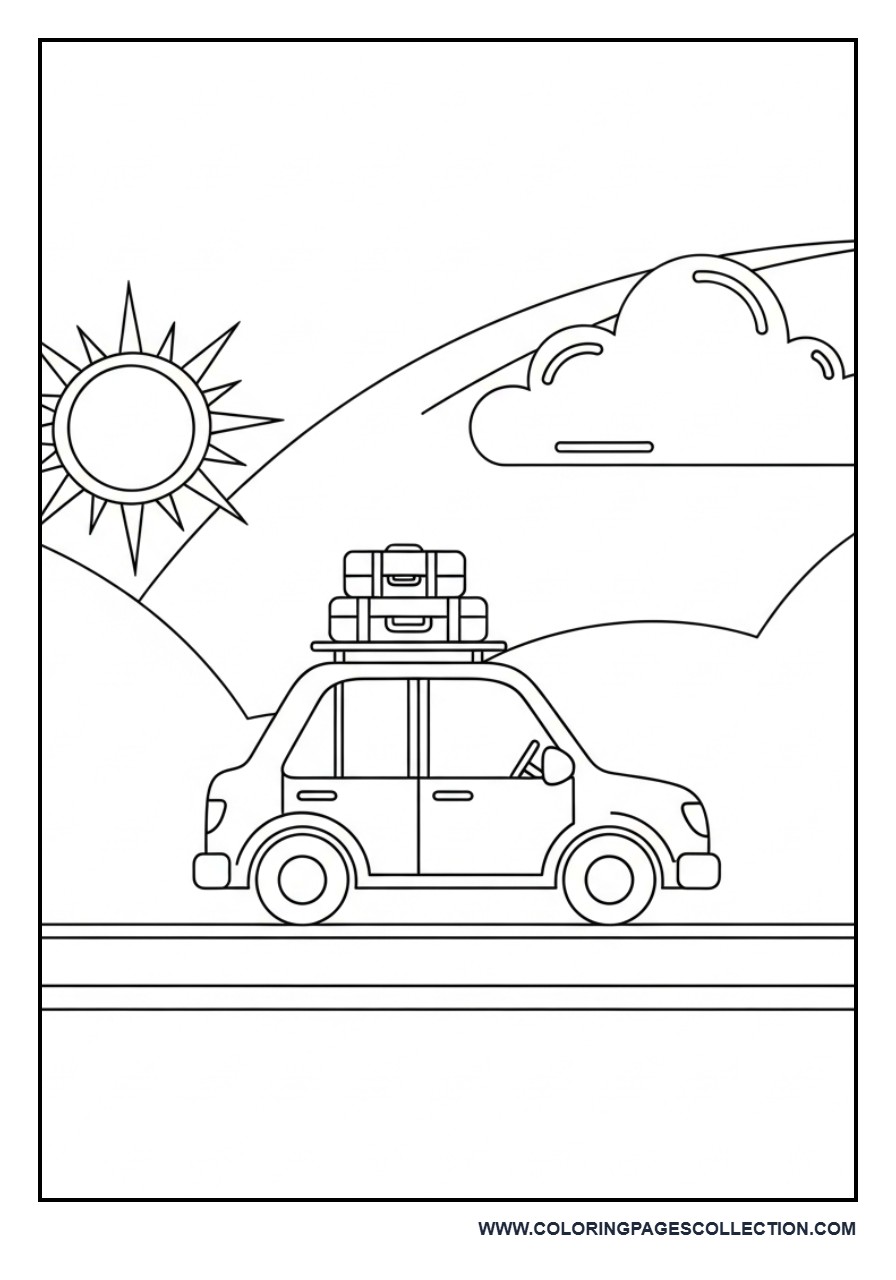 Summer Road Trip Car