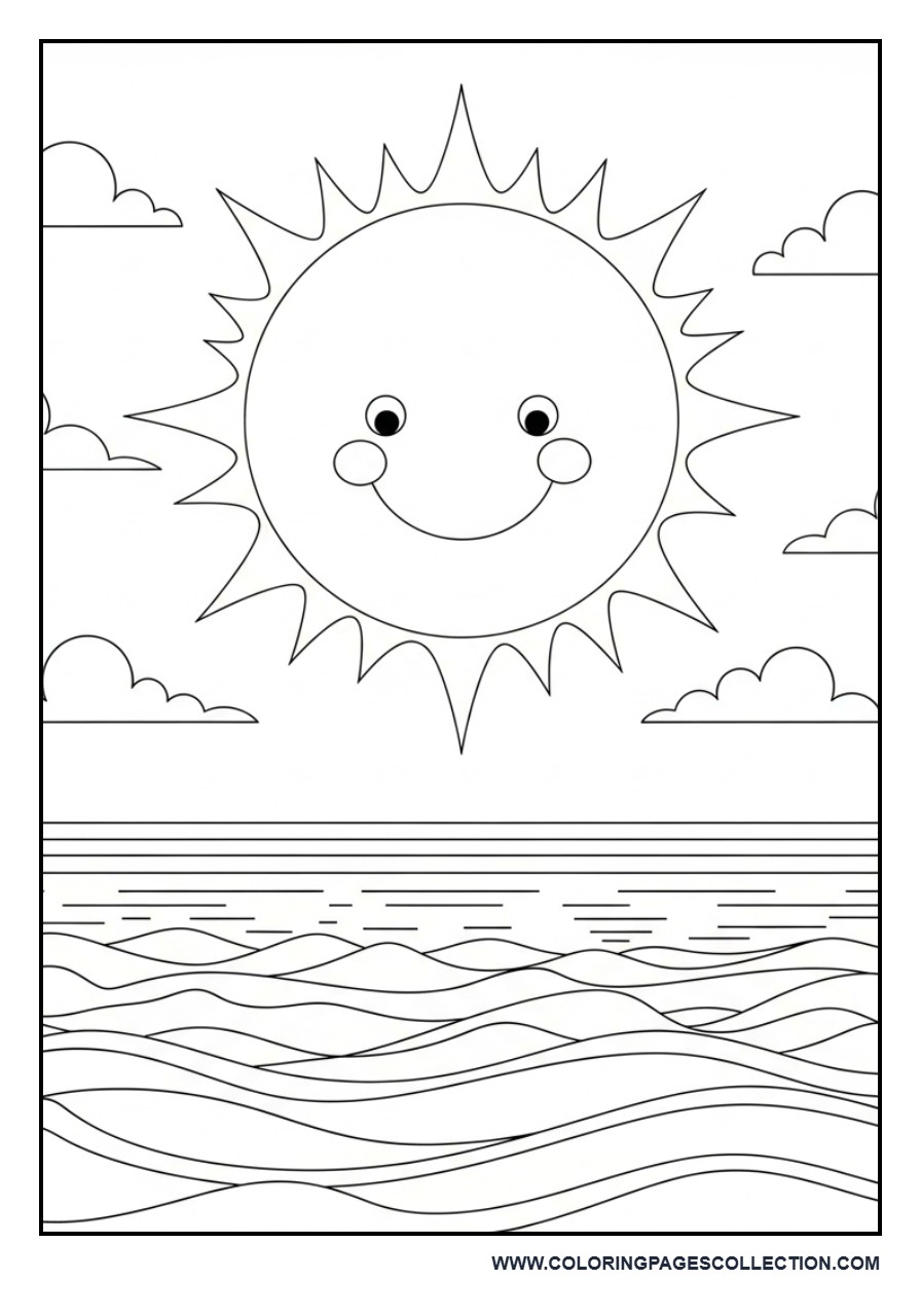 Sun Over Simple Beach