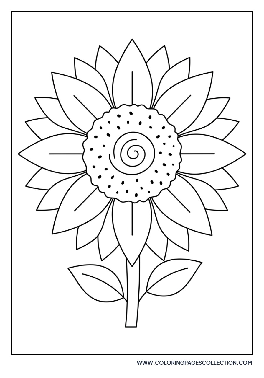 Simple Large Sunflower Bloom