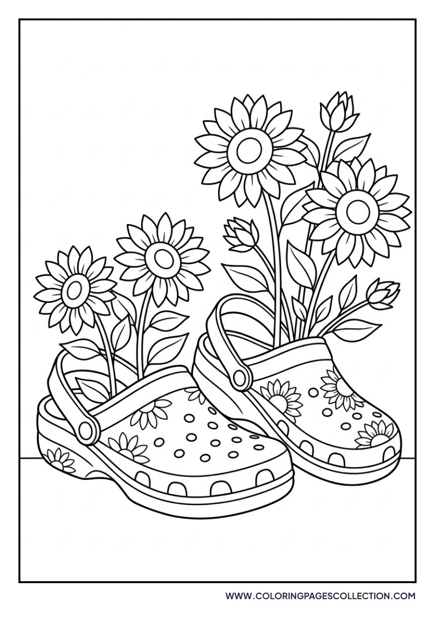 Sunflower and Garden Shoes