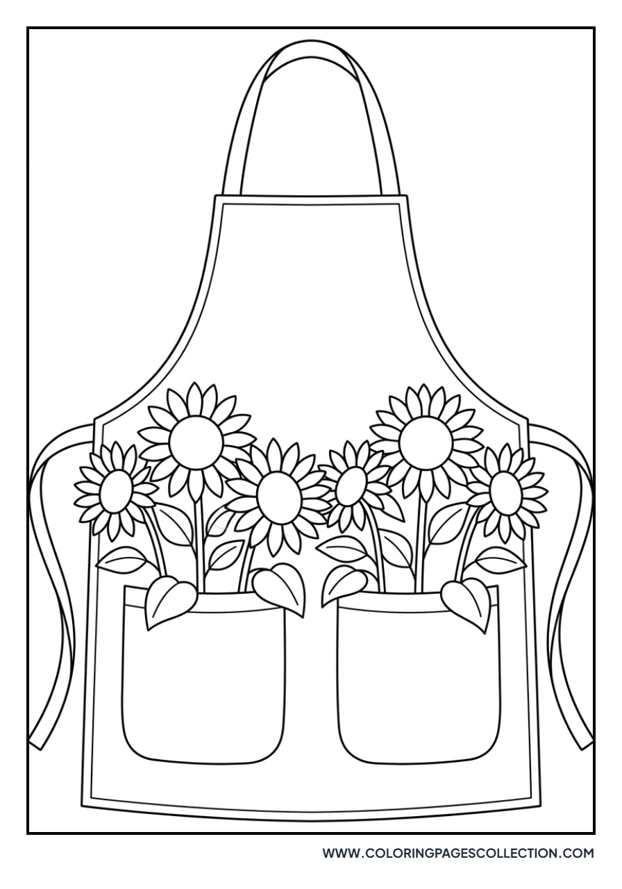 Sunflower and Gardening Apron