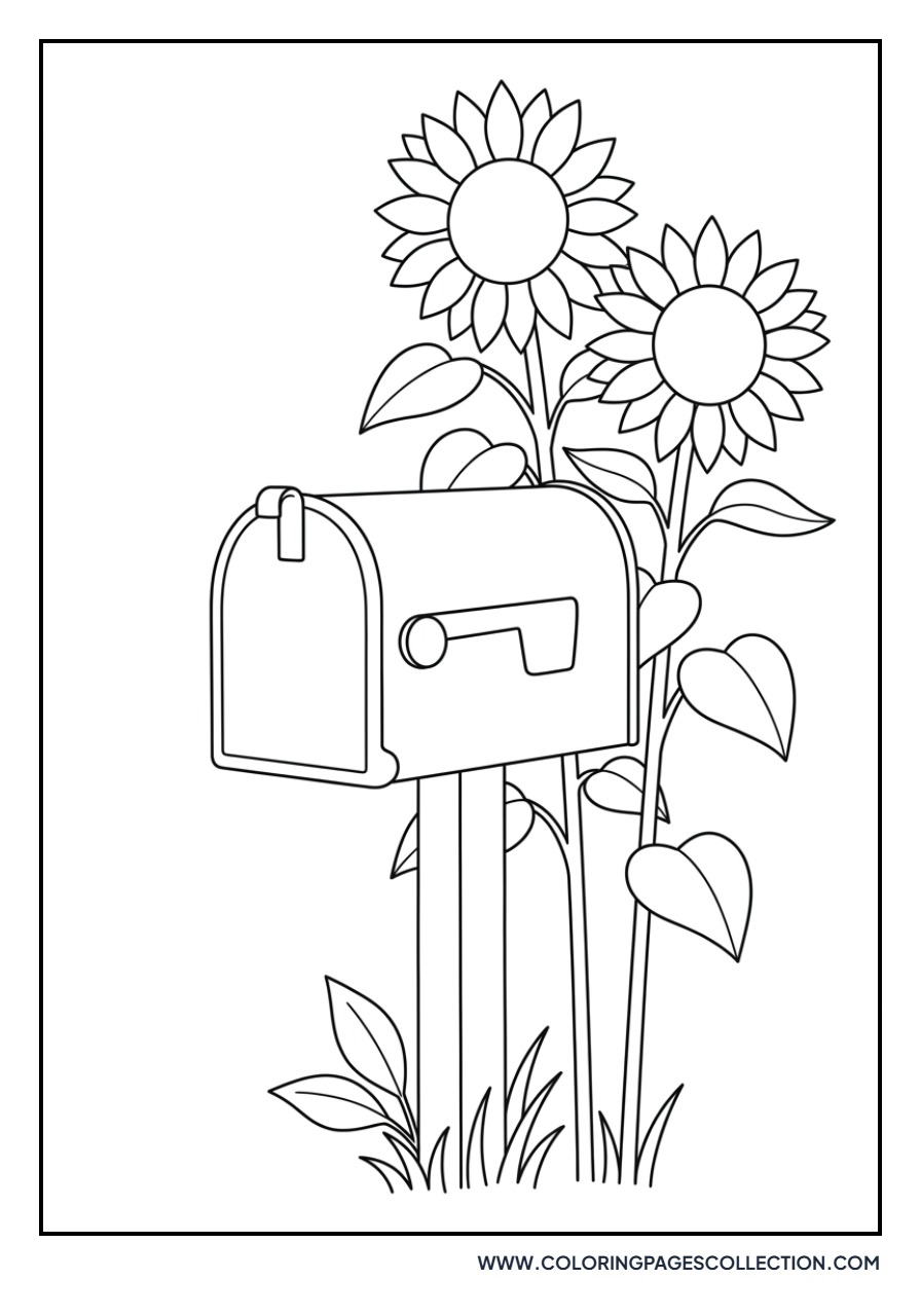 Sunflower and Mailbox