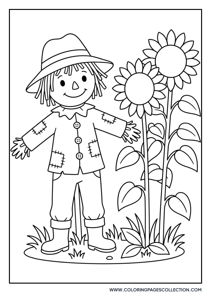 Sunflower and Scarecrow