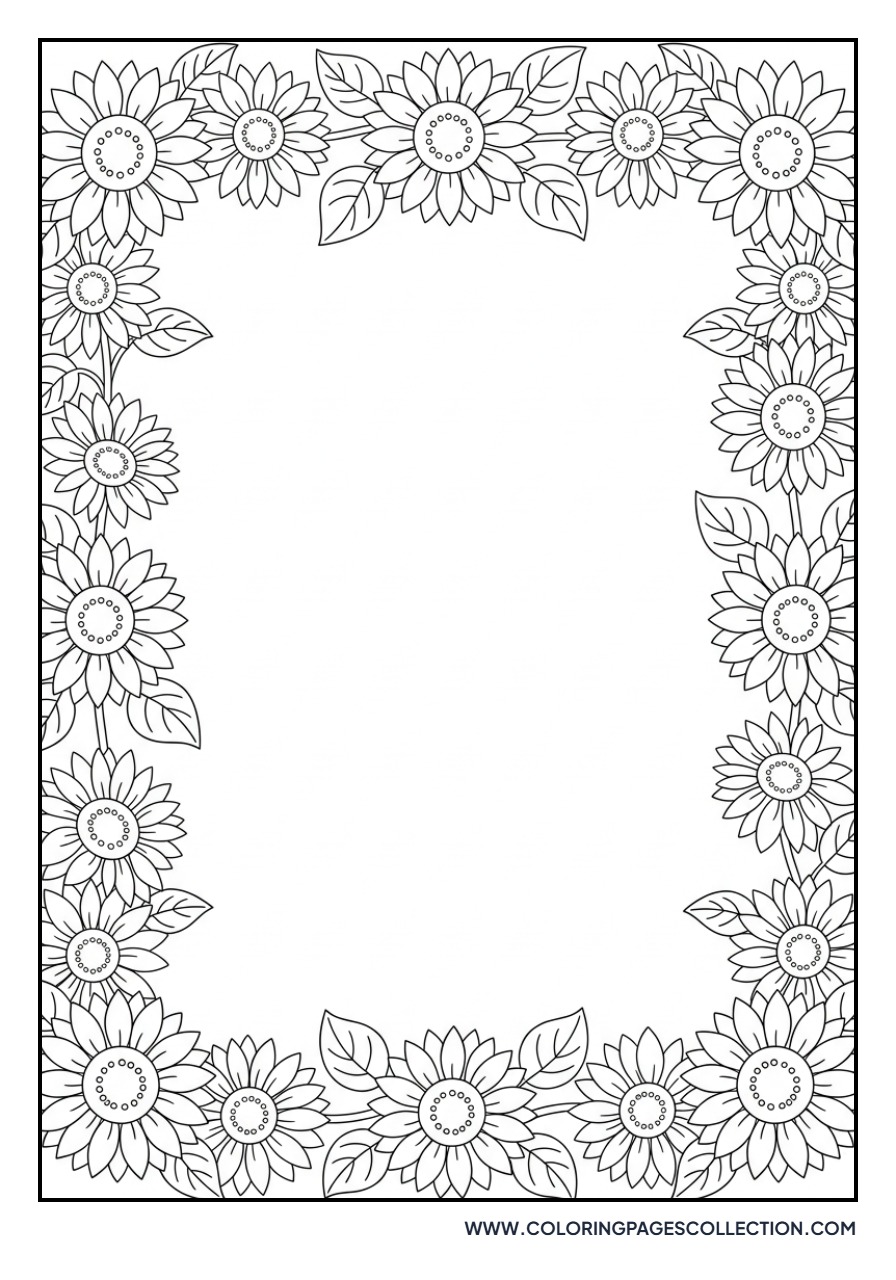 Sunflower Border Design