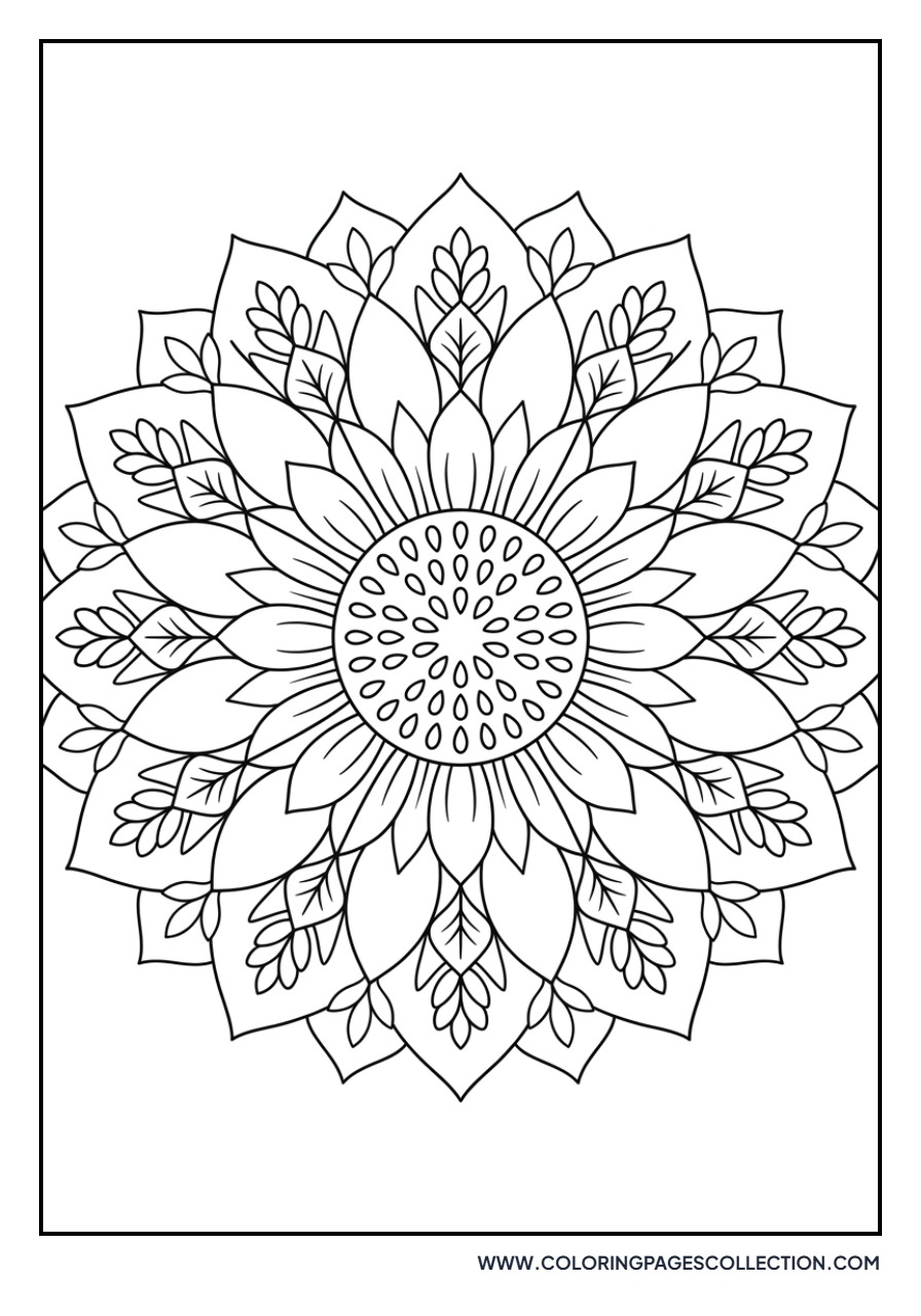 Sunflower Mandala Pattern