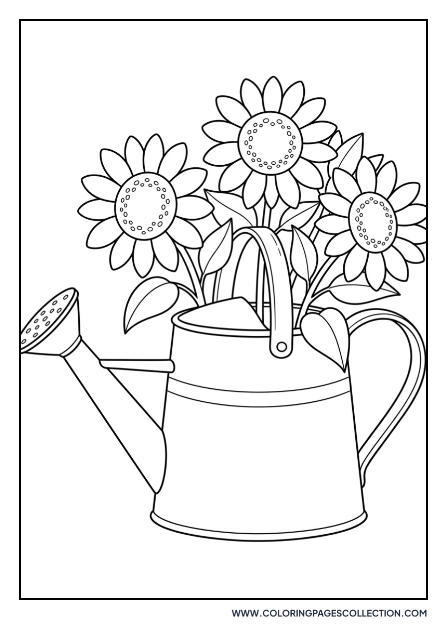 Sunflower Watering Can Arrangement