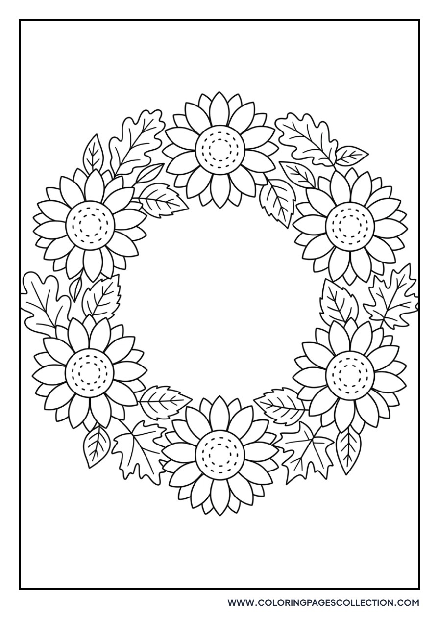 Sunflower Wreath for Autumn