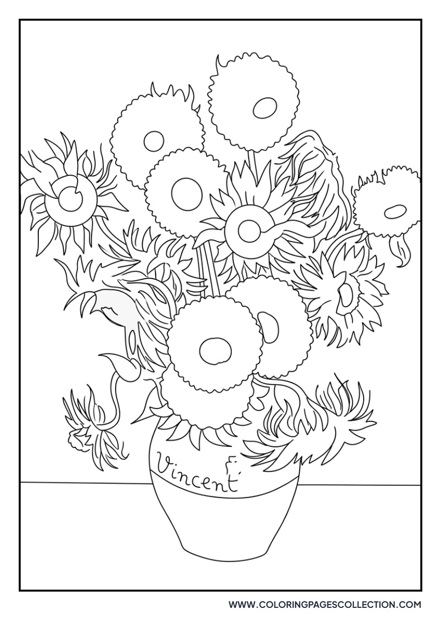 Van Gogh Style Sunflowers