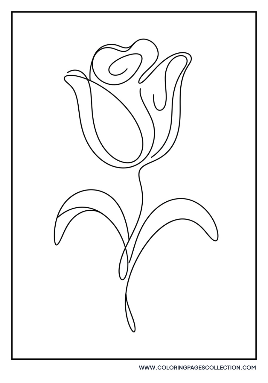 Abstract Art Style Tulip