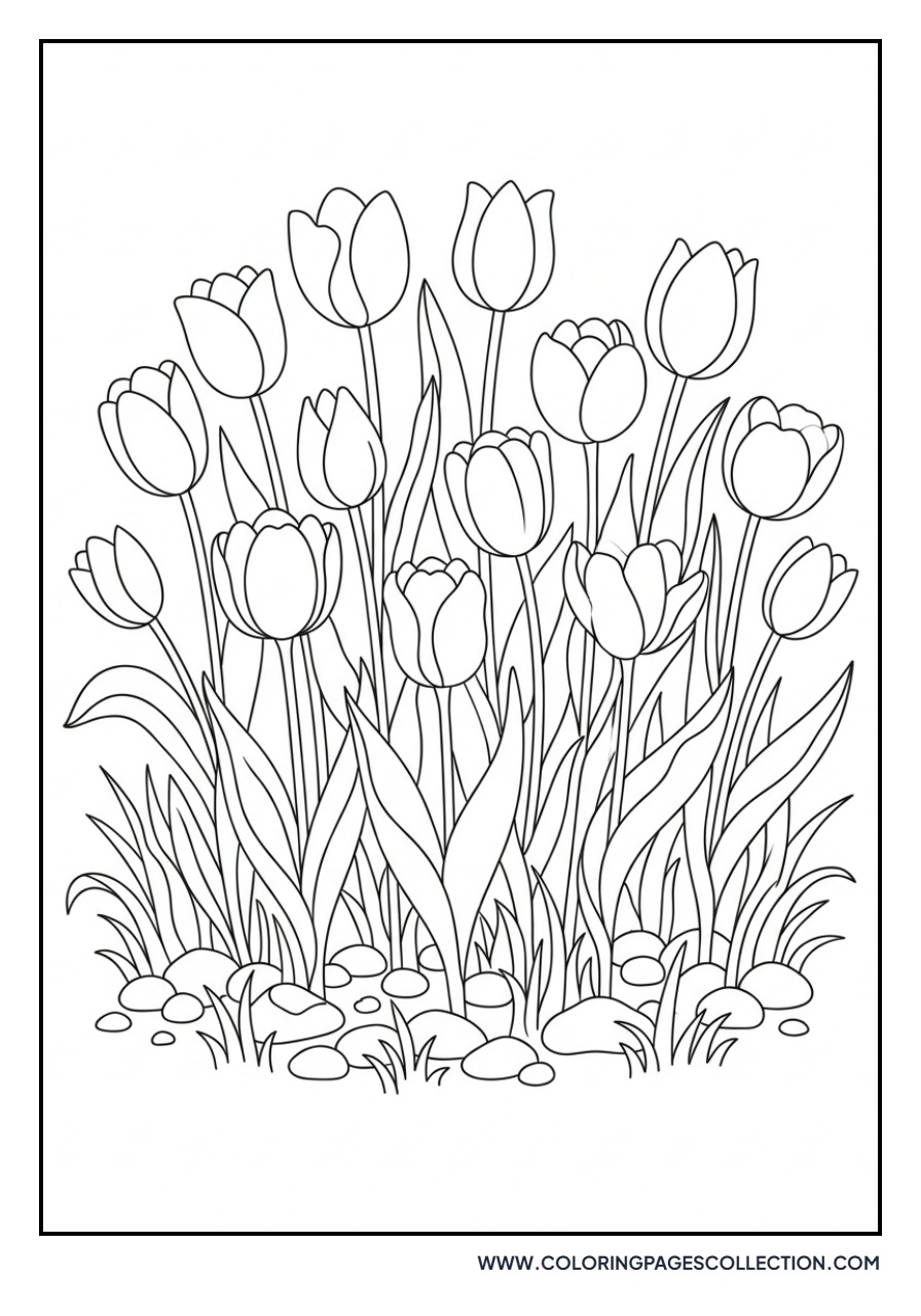Cottage Garden Tulip Patch