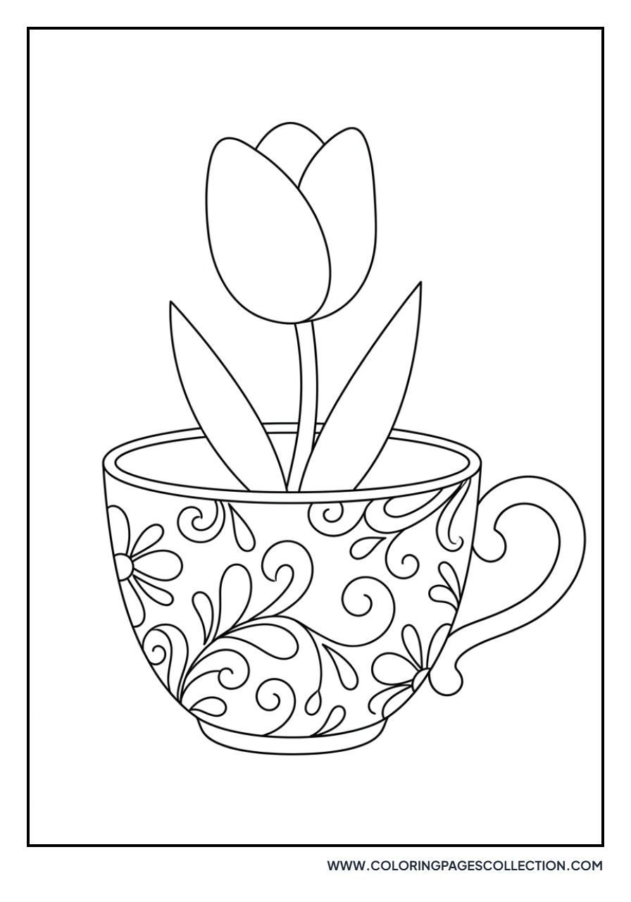 Tulip in a Decorative Teacup
