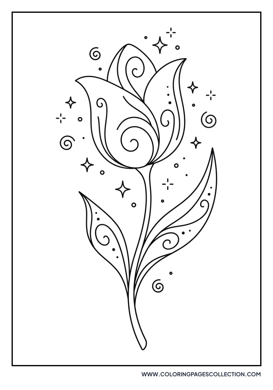Whimsical Fantasy Tulip