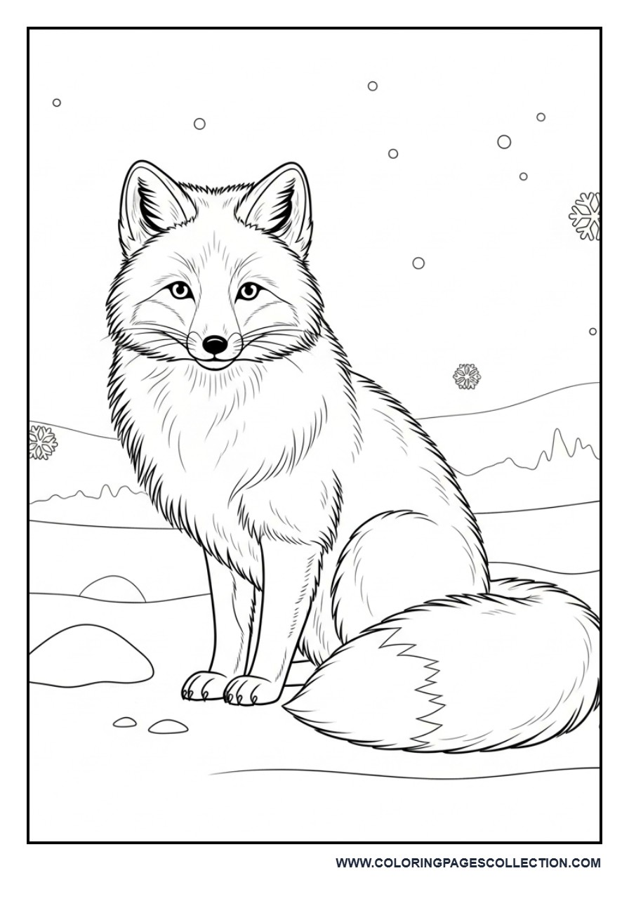 Arctic Fox in Snow