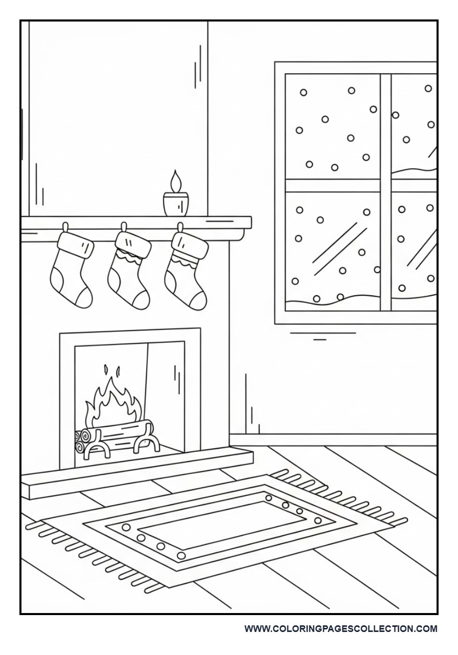 Cozy Fireplace Scene