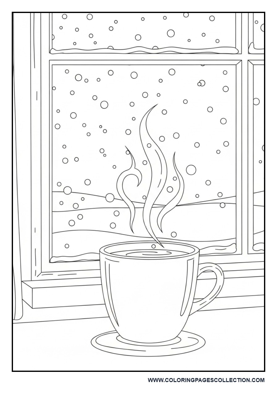 Cozy Mug with Snow View