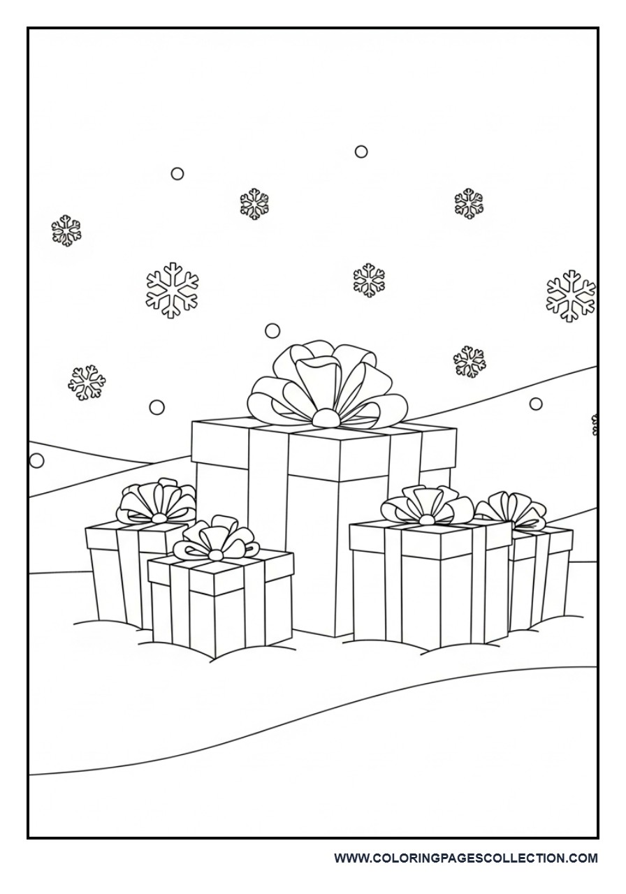 Gift Boxes in Snow
