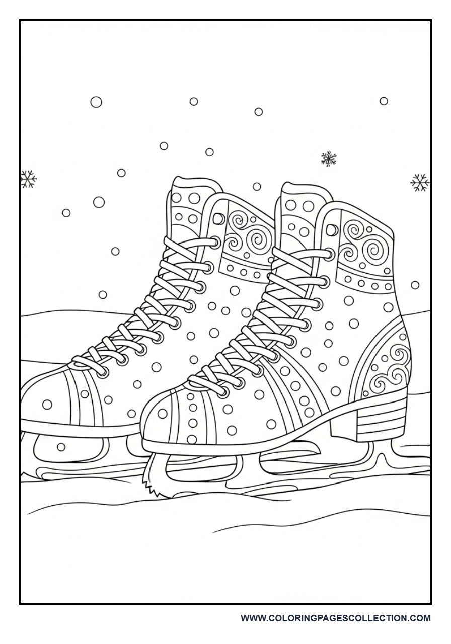 Ice Skates Pattern Scene