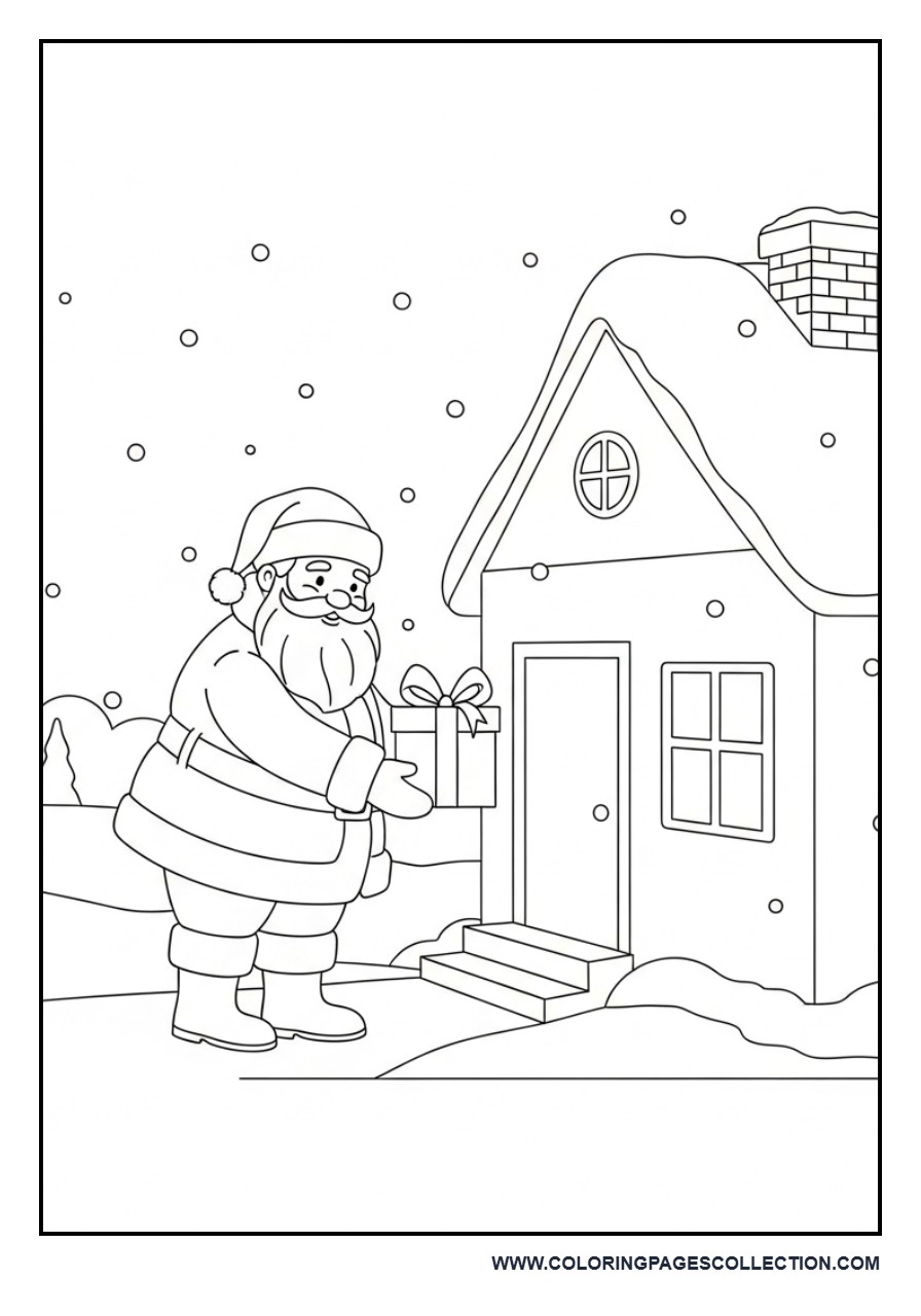 Santa Delivering Gifts