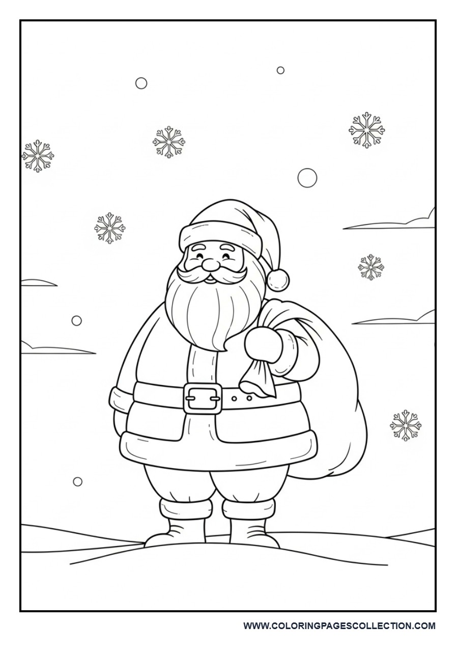 Santa in Snow