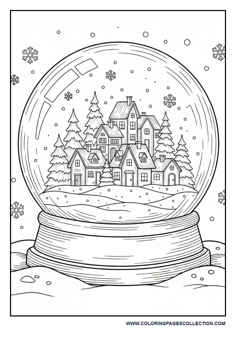 Snow Globe with Village